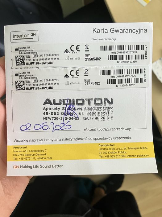 Aparat słuchowy Audioton używany kilka miesięcy