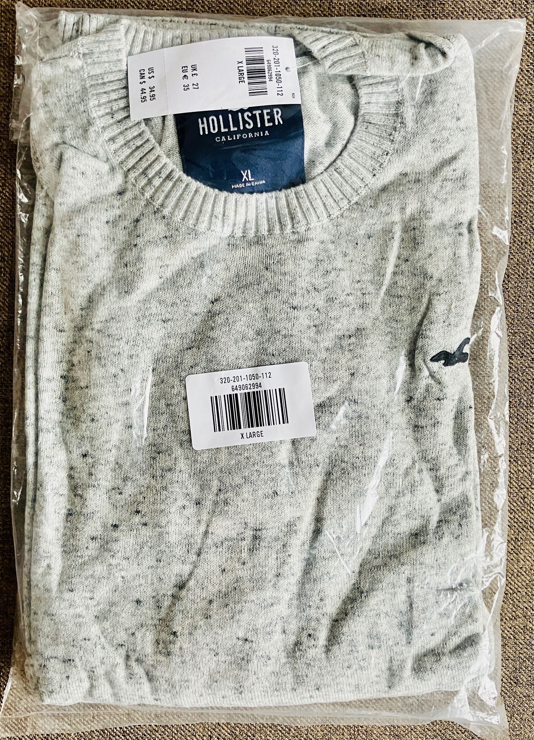 Sweterek lekki - cienki Hollister Co size XL Lightweight Crewneck