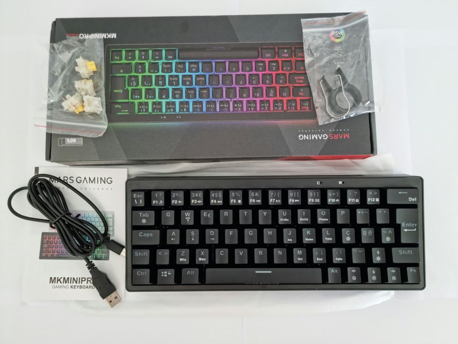 Teclado Gaming MKMINIPRO Mars Gaming com Switches Mecânicos
