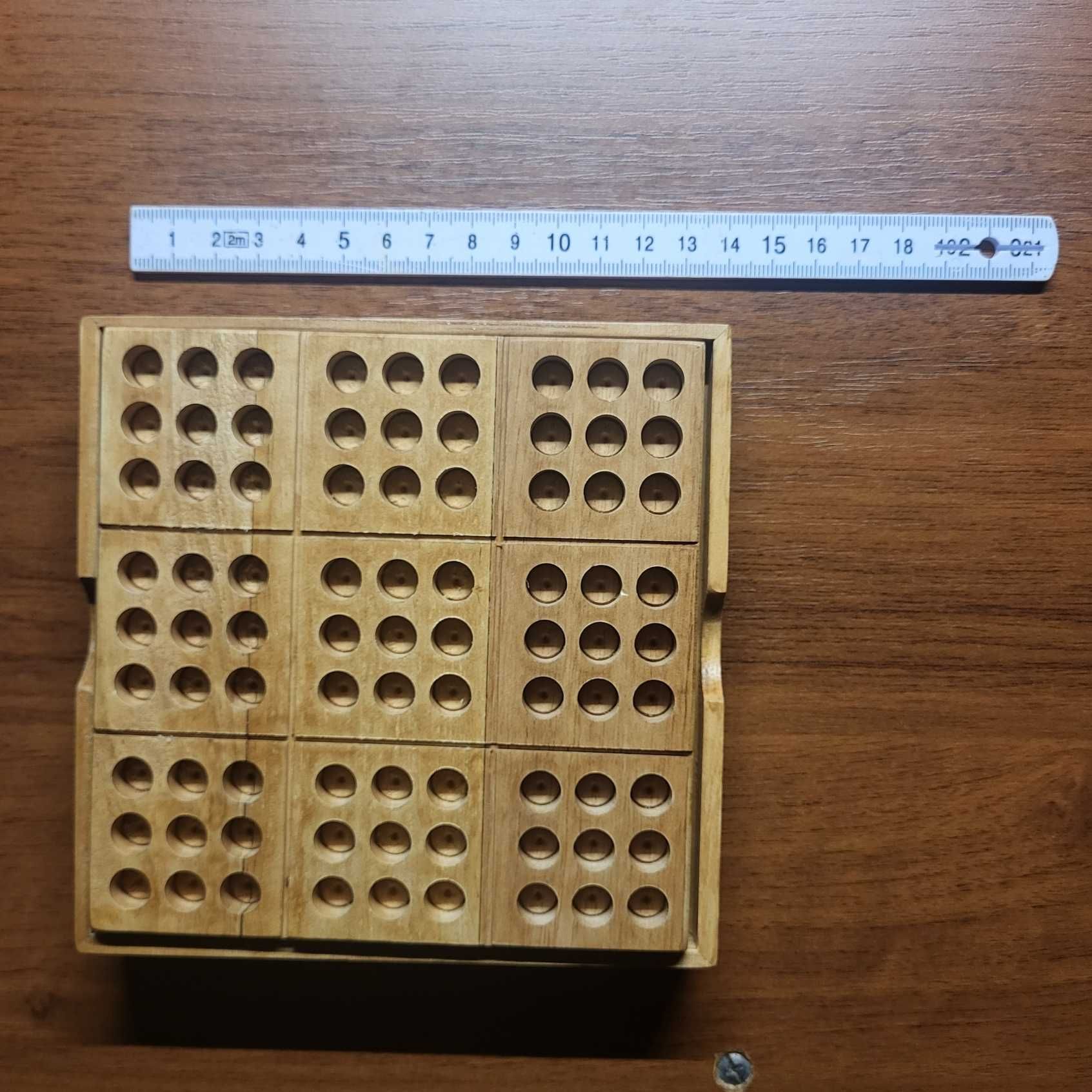 Sudoku drewniane mini - łamigłówka