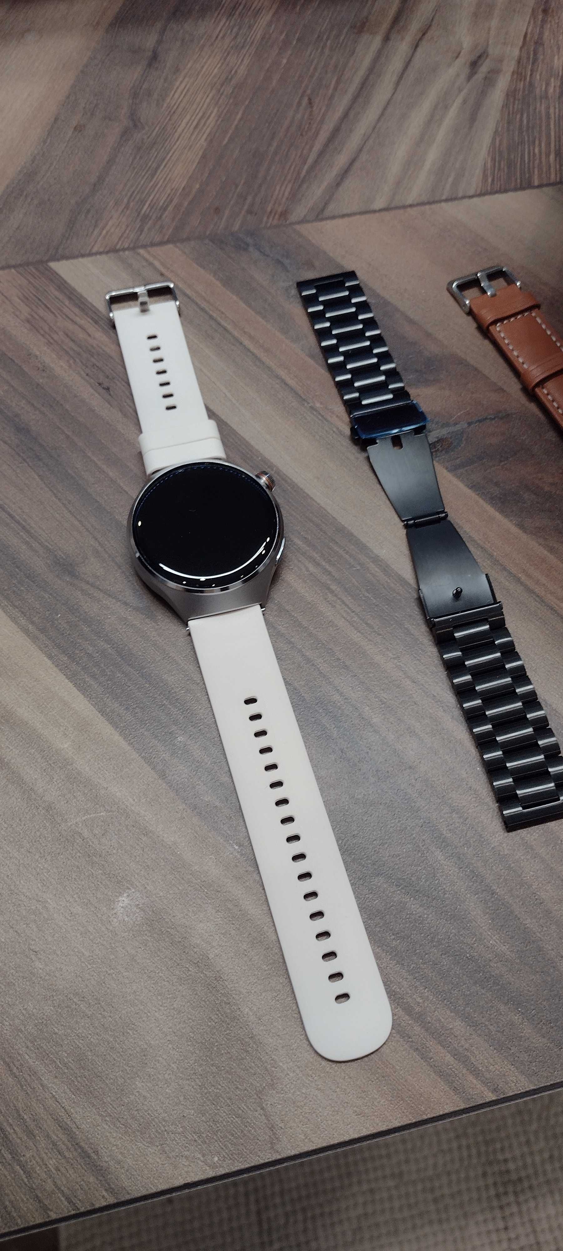 Nowy Smartwatch GT4 PRO  pasek+pasek skórzany NFC  bluetooth GPS
