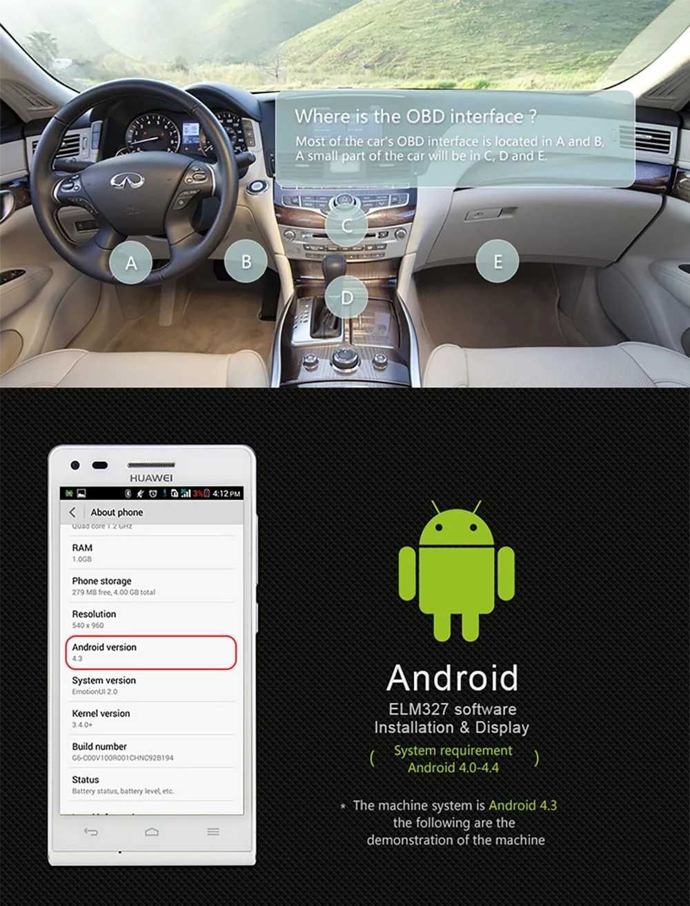 Leitor Diagnostico Erros OBD OBD2 Bluetooth carro Android NOVO