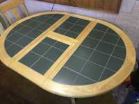 Стол кухонный комбинированный раскладной плюс четыре стула