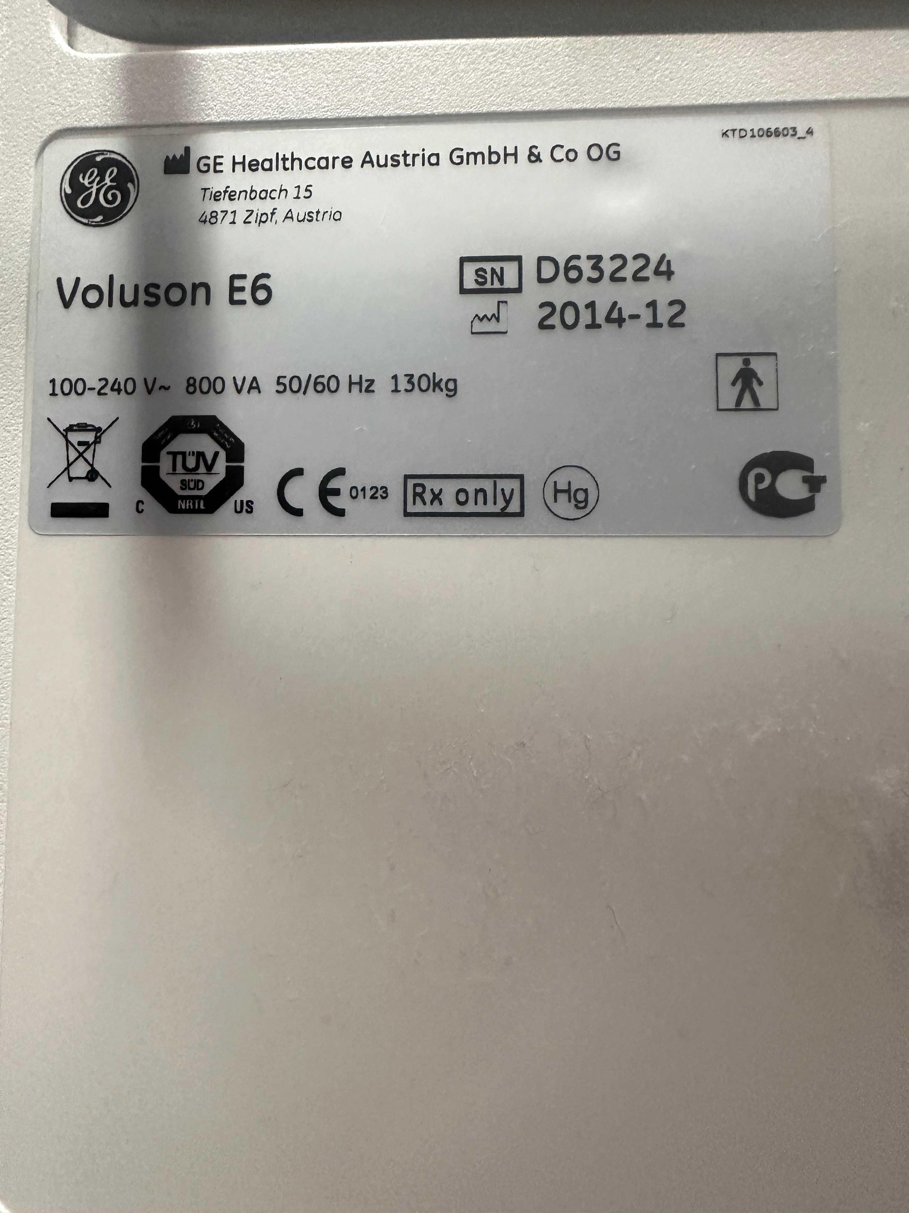 УЗД GE Voluson E6 експертного класу BT13.5 + 2 датчики (12-2014)