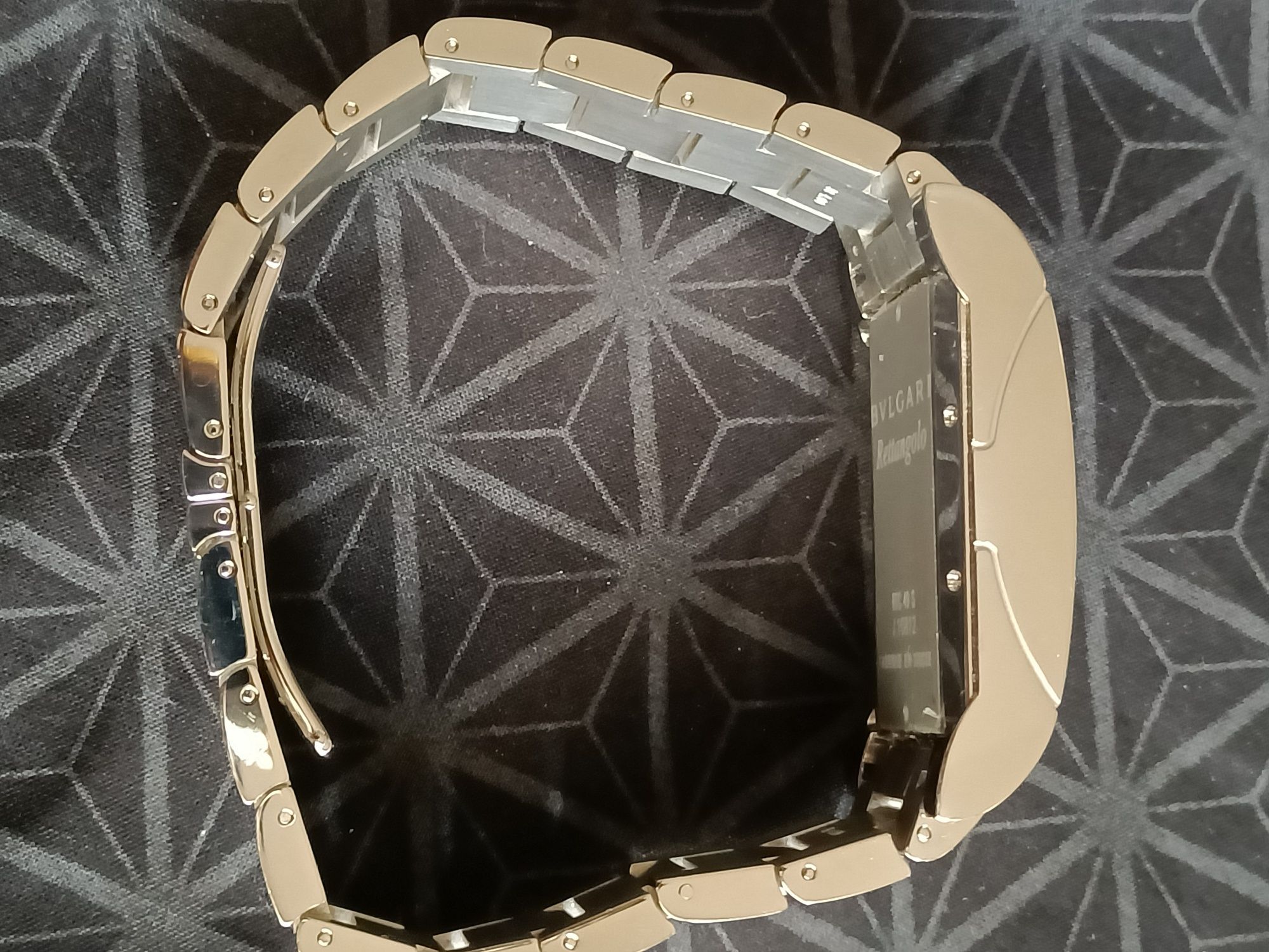 Bvlgari rectangle quartz chronograph watch