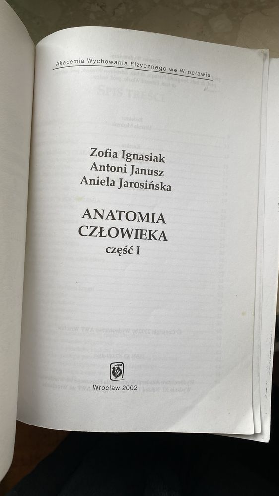 Anatomia człowieka. Część pierwsza