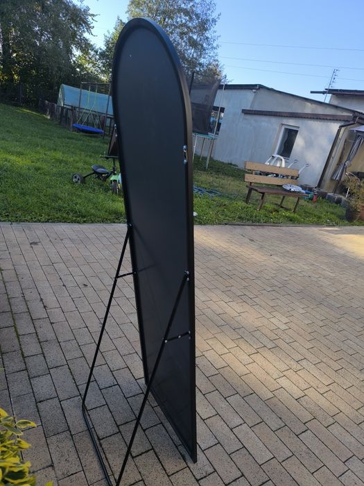 Nowe Lustro stojące lub wiszące rama metal 40 x 150 cm hartowane szklo