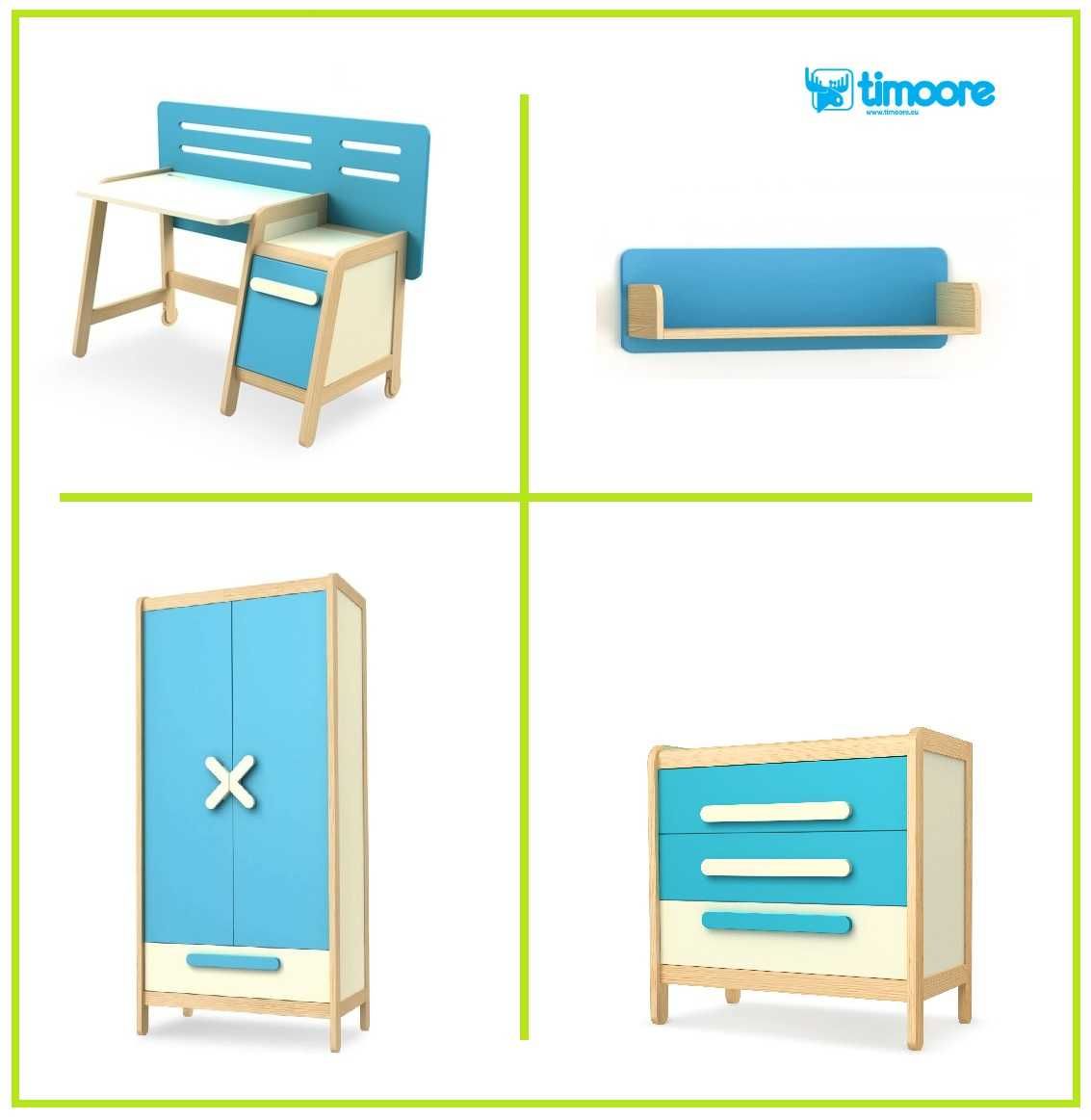 Komplet - Meble drewniane dla dziecka Timoore Simple