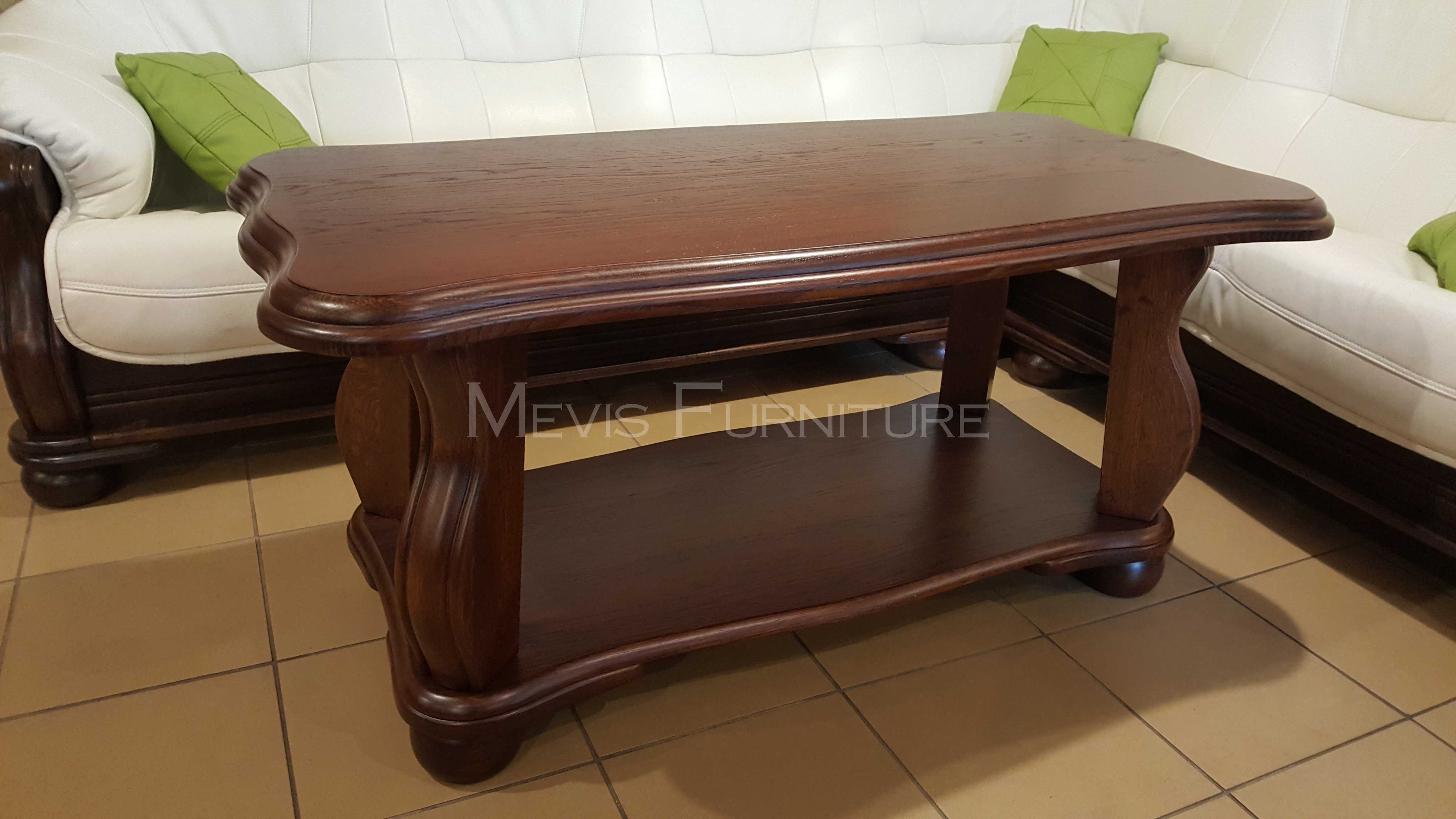 Ława dębowa stylowa 120x60 Mevis Furniture