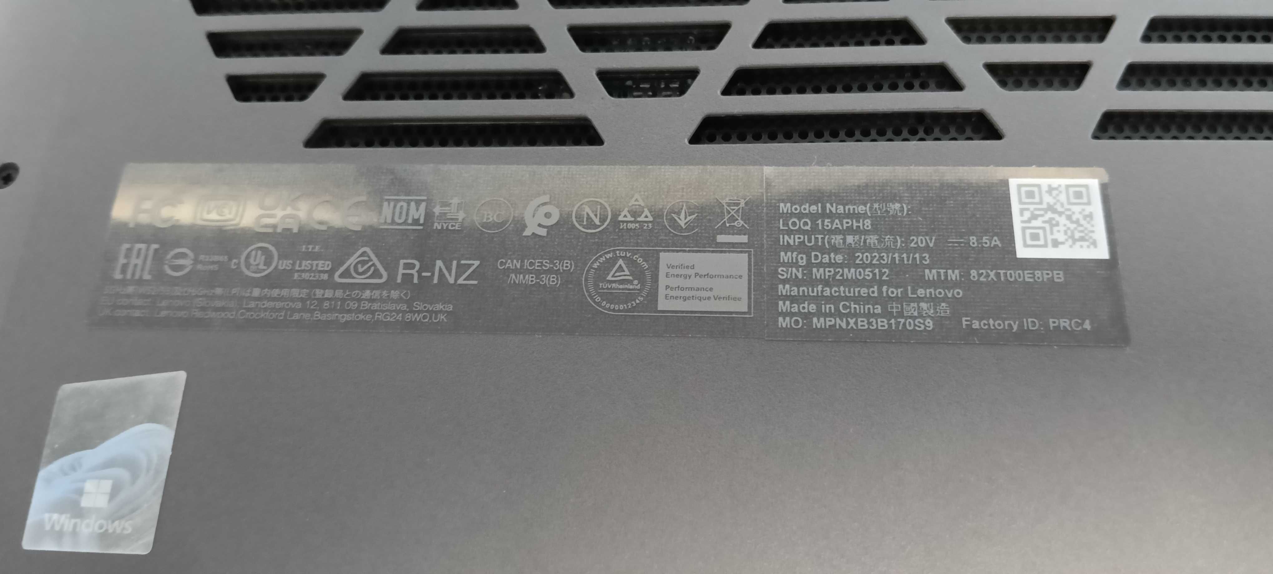 Laptop gamingowy Lenovo LOQ 15APH8 16GB/512GB/NOWY/Gwarancja