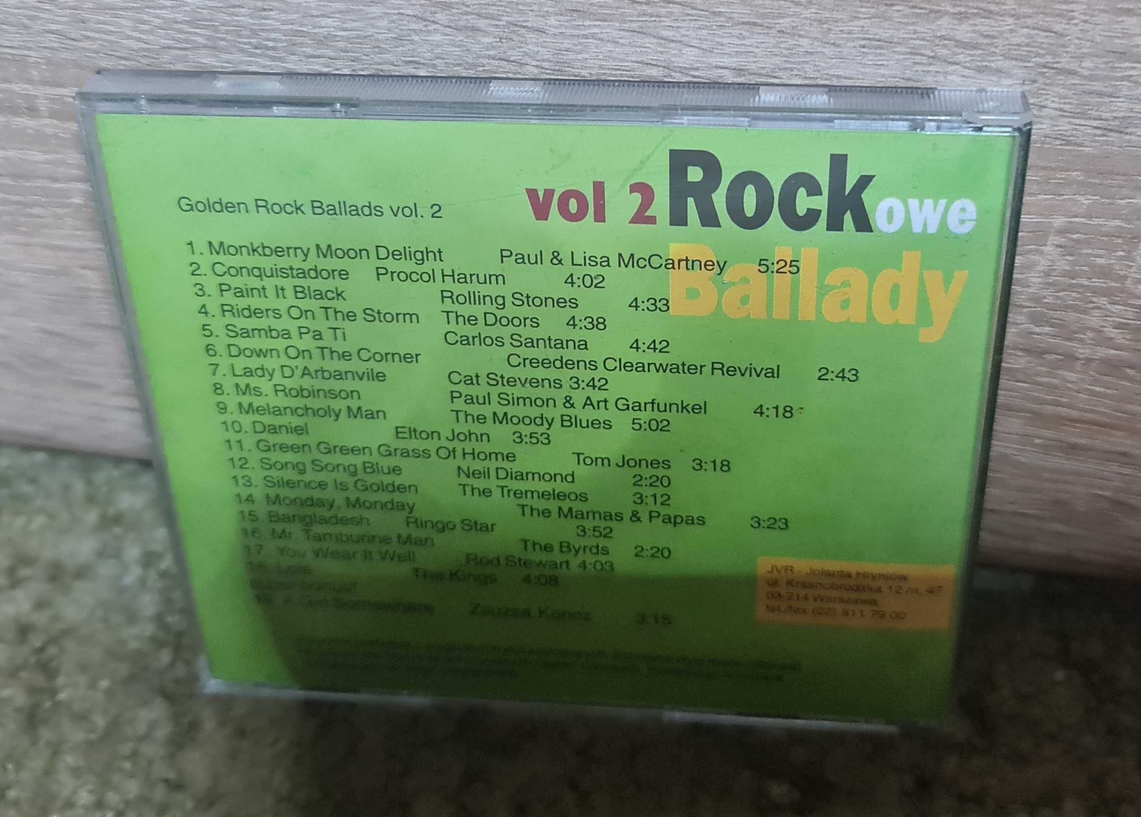 Rockowe Ballady 20 VOL 2 / CD /BDB+/