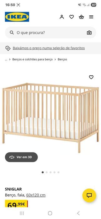 Cama de bebe do IKeA nunca usada