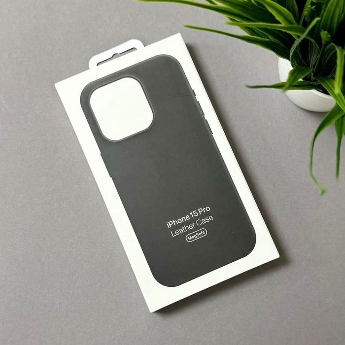 Шкіряний чохол для iPhone 15 Pro | Чехол Leather Case на Айфон 15 Про