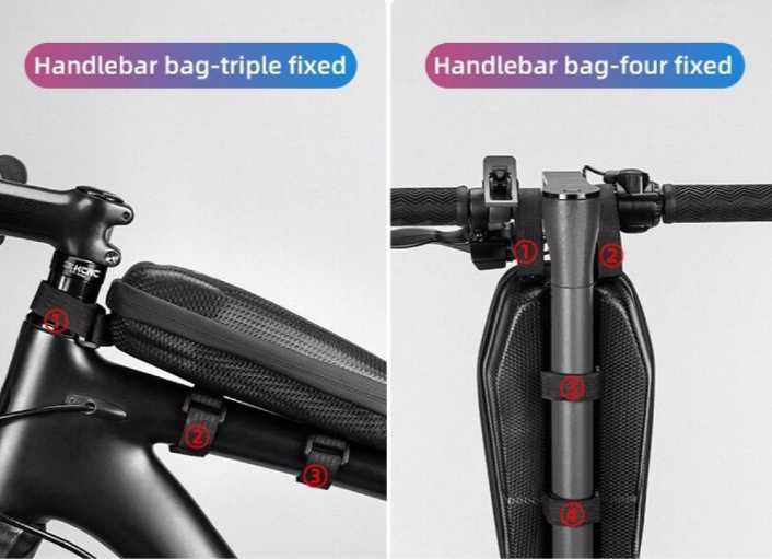 Велосумка на раму ROCKBROS B61 (черный карбон) 1.5л вело сумка /седло