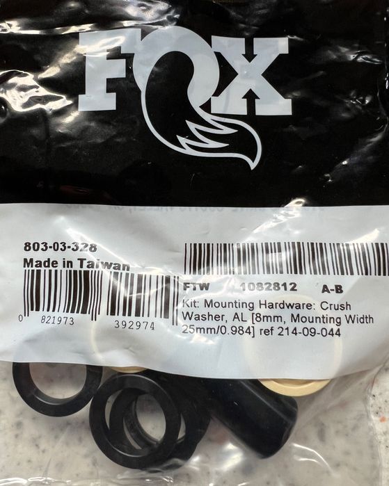 FOX Mounting Hardware 8 mm. /25 mm.-803.03.328