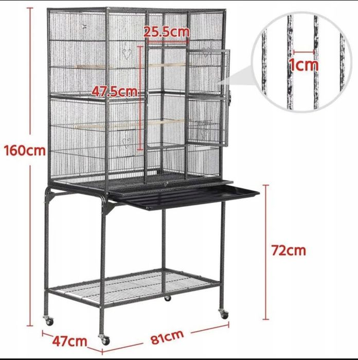 Klatka dla ptaków, papugi...