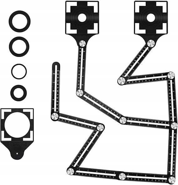Kątownik 12-stronny aluminiowy Chilymes – szablon pomiarowy