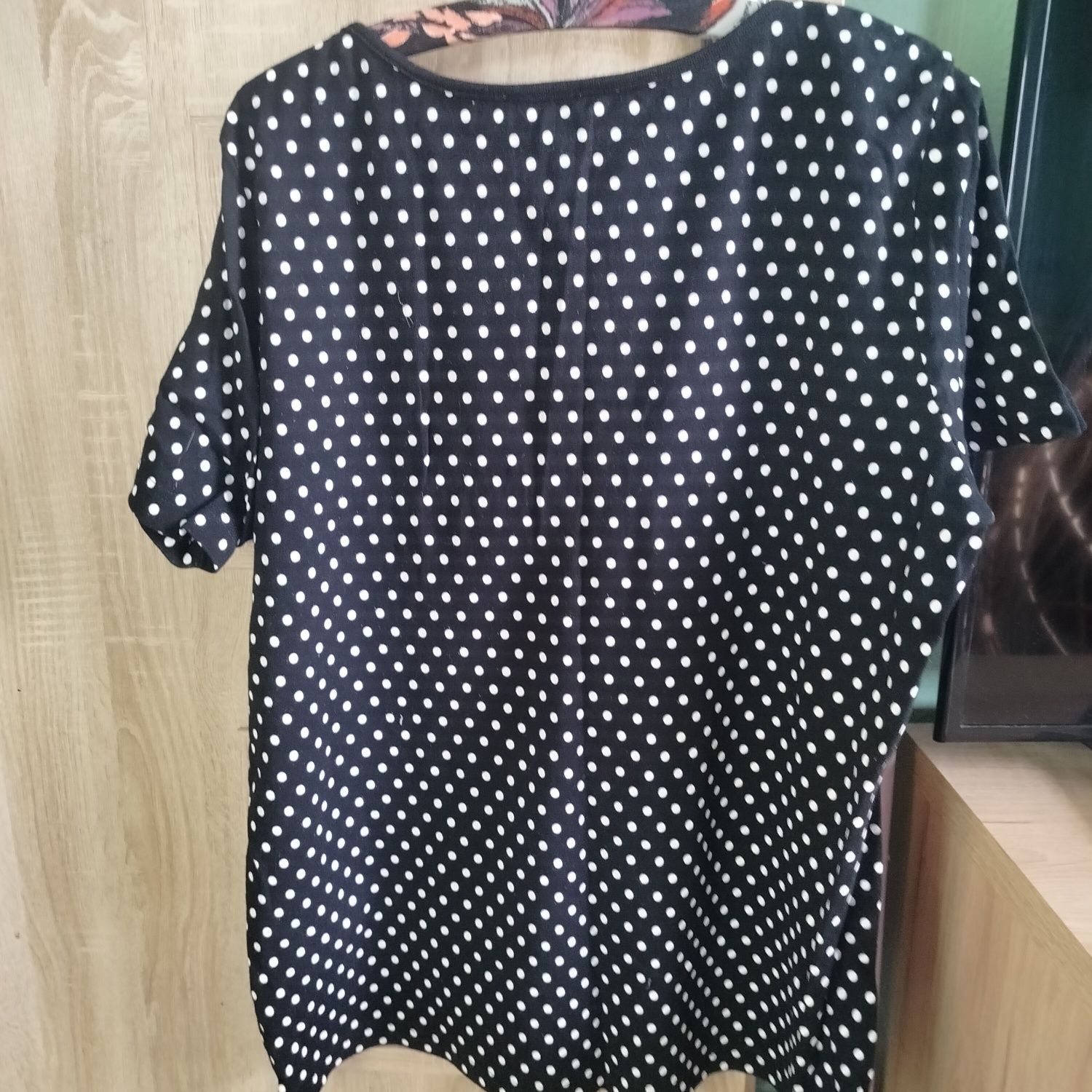 Bluzka koszulka damska czarna kropki Bexleys XL