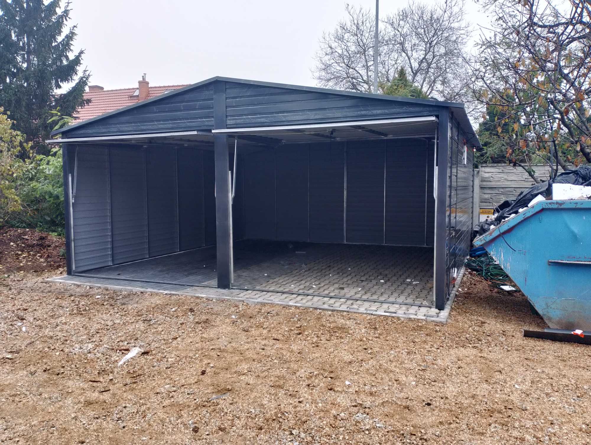 Garaż blaszany 6x5,5 w kolorze z palety ral konstrukcja ocynk