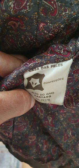 Casacão em pele, para homem