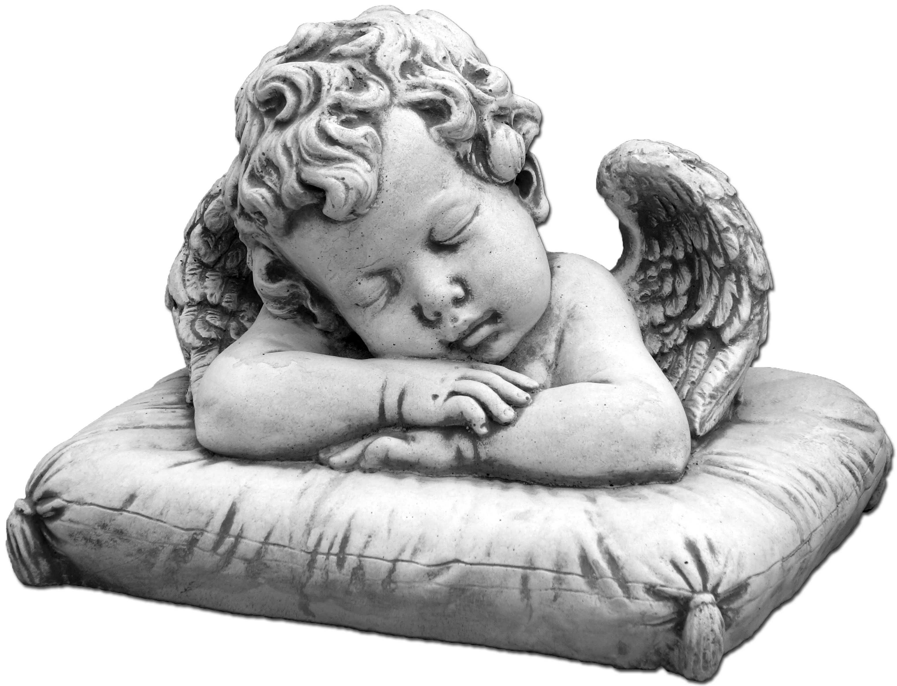 Aniołek na poduszce - figura z betonu architektonicznego