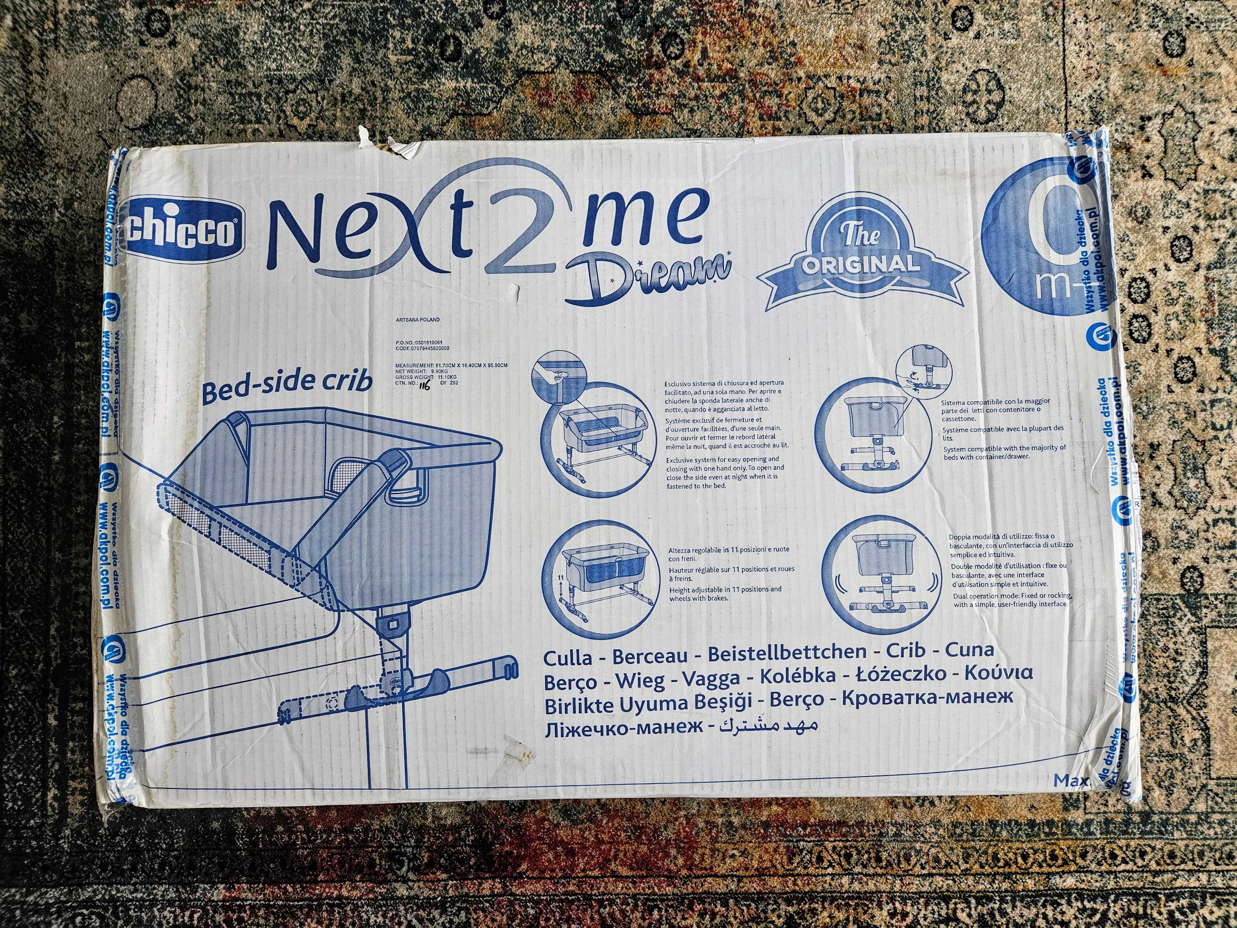 Łóżeczko dostawne Chicco Next2Me Dream