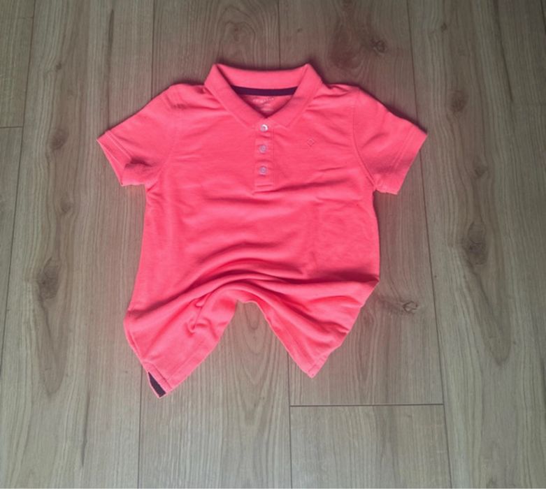 Odblaskowa, jarzeniowa koszulka typu polo, Primark, r.122 (6-7lat)