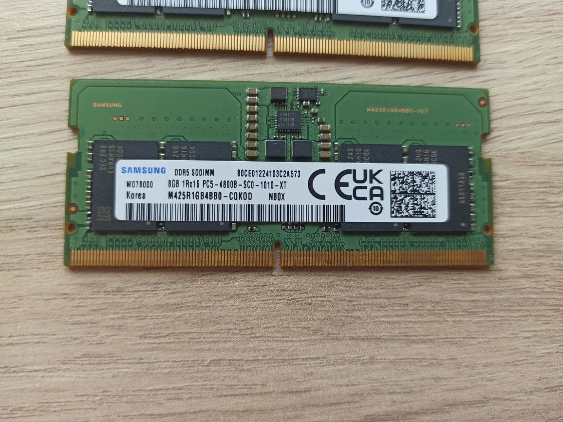 Оперативна пам'ять для ноутбука DDR5 SAMSUNG 16Gb 1Rx16 (2x8Gb) 4800 M