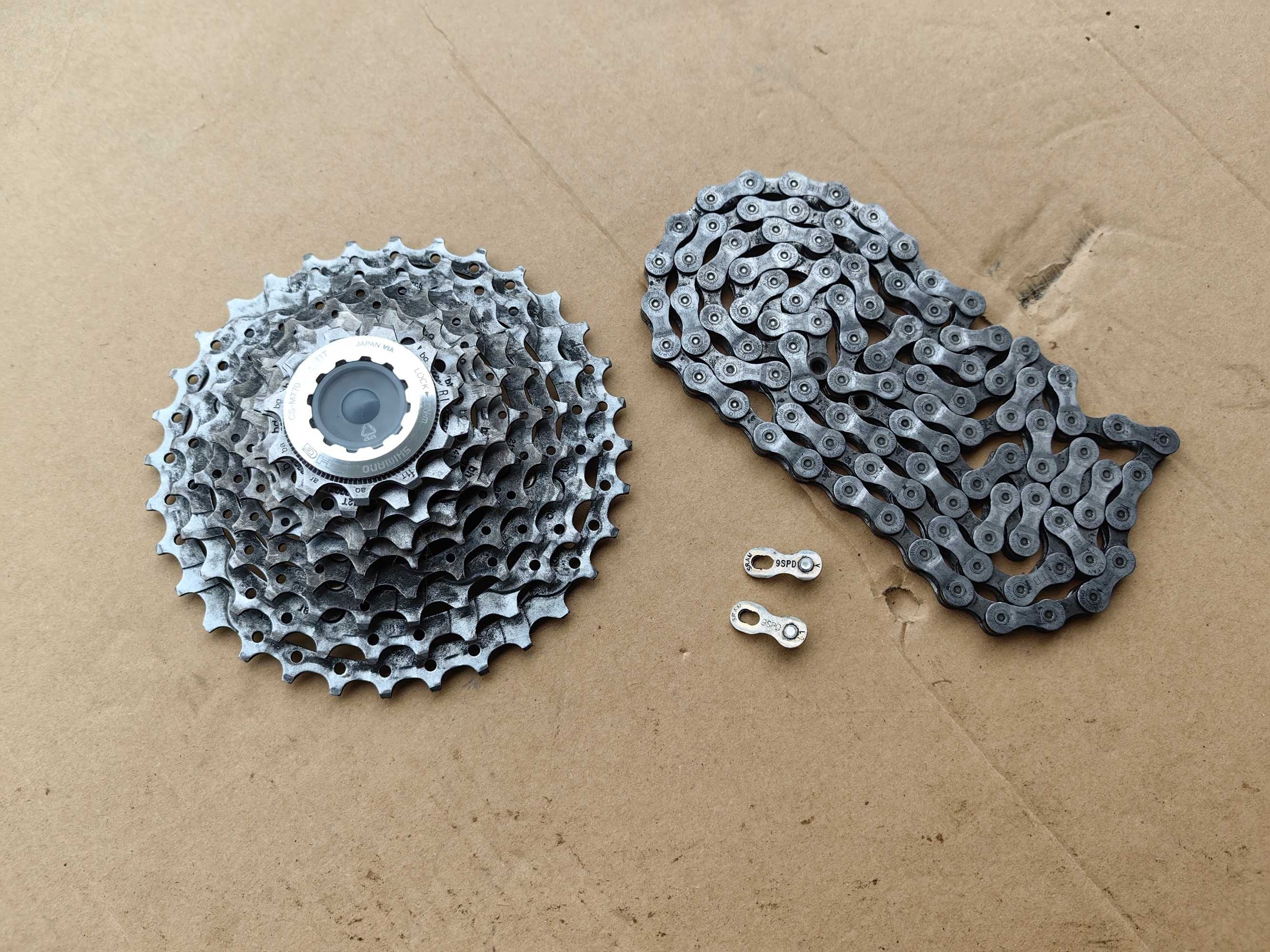 Kaseta Deore XT CS-M770 + Łańcuch HG93 + spinka Sram
