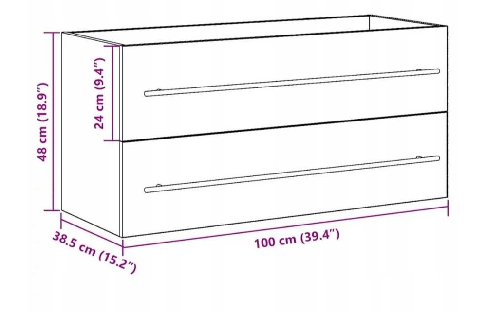 Szafka umywalkowa wisząca