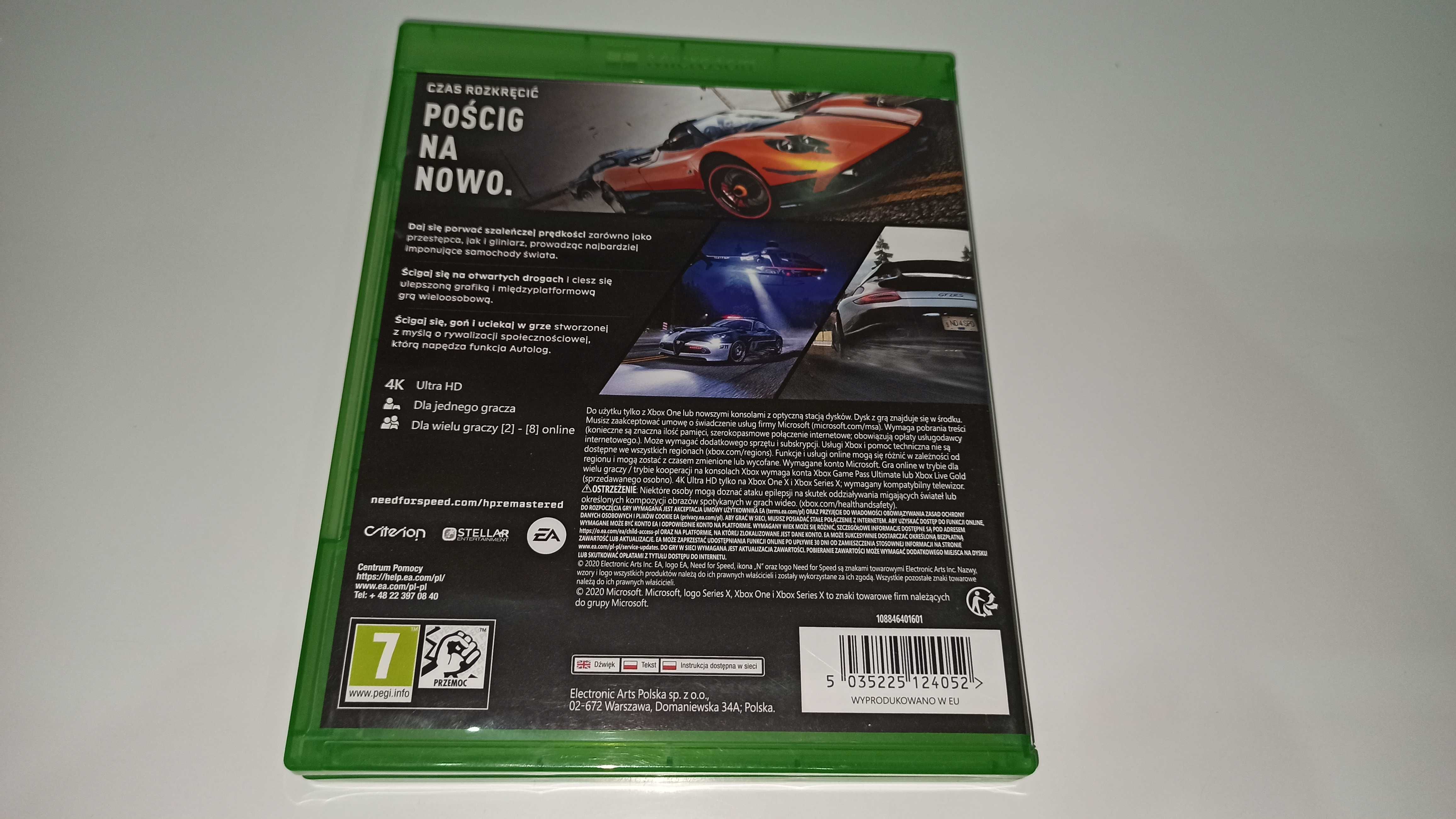 xbox one Need for speed Hot Pursuit PL po polsku wyścigi