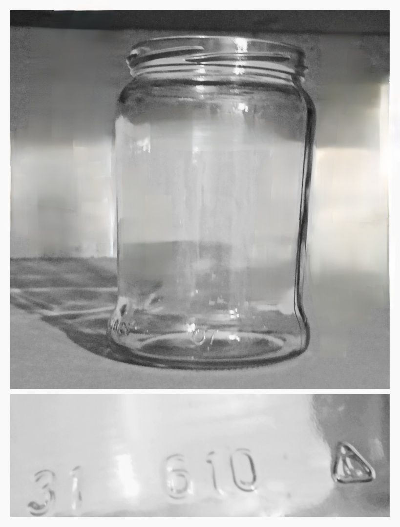 Słoiki o pojemności 500 ml, 550 ml, 610 ml, 720 ml i 480 ml z zakrętką
