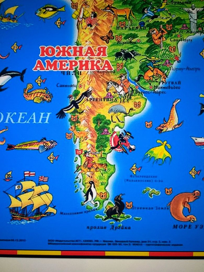 Детская карта мира