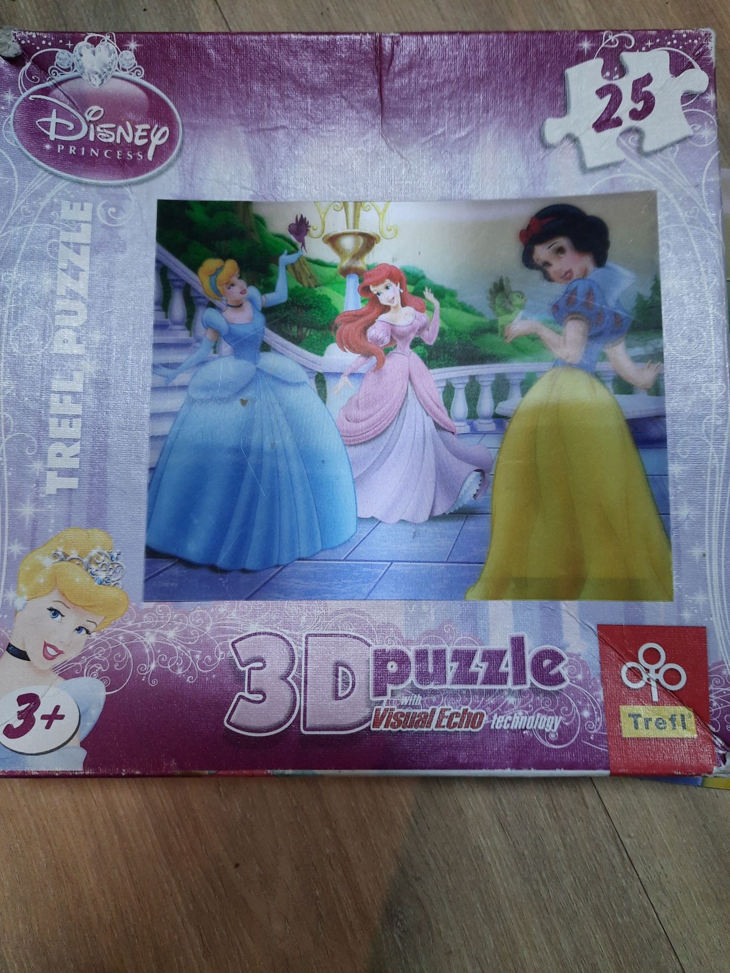 Trefl puzzle 25 el Disney Princess 3D efekt trójwymiarowe