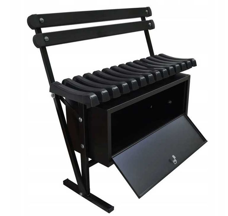 Ławka cmentarna ze skrzynką i oparciem PL producent