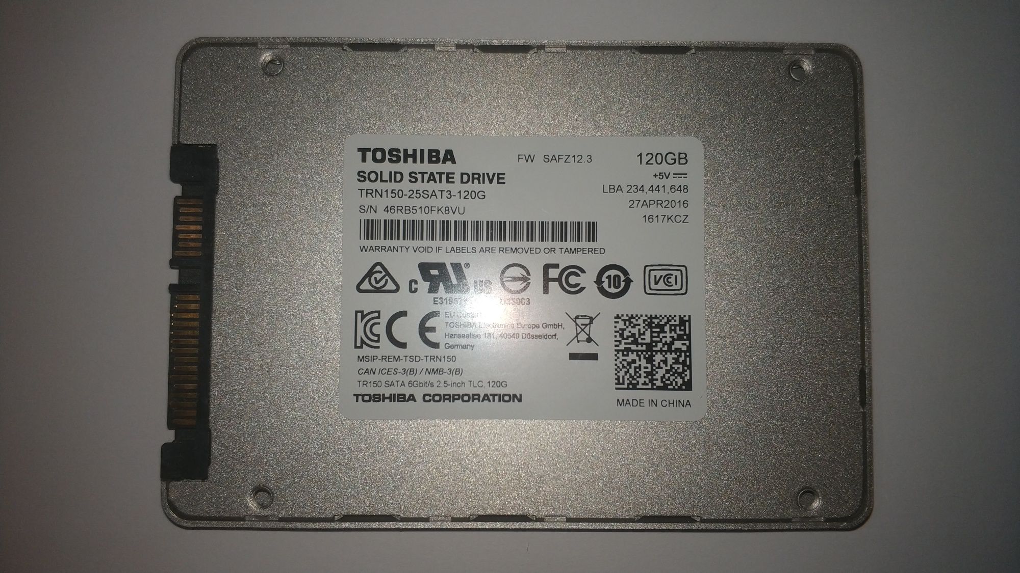 SSD Toshiba OCZ TR150 - 120Gb
