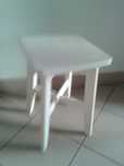 Taboret stołek kuchenny drewniany biały