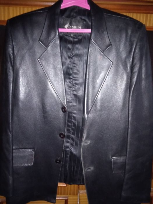 Пиджак мужской кожаный, р.50, хор сост.