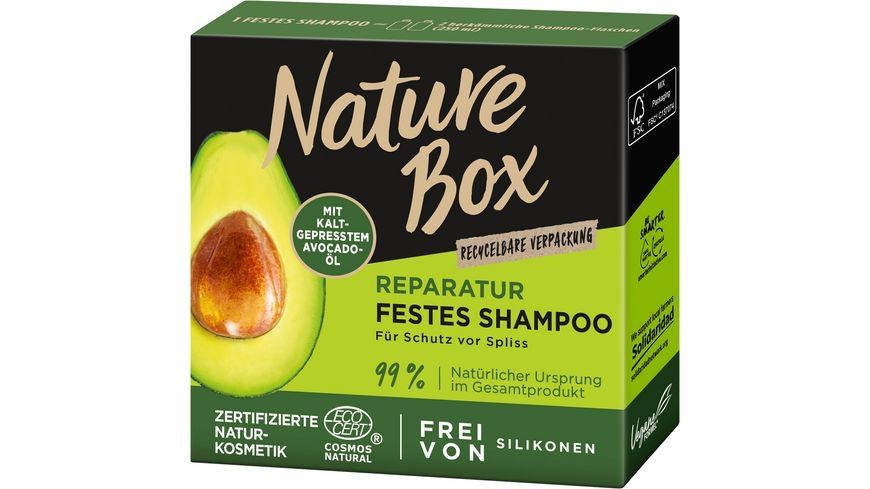 Твердый шампунь для волос Nature Box 85г