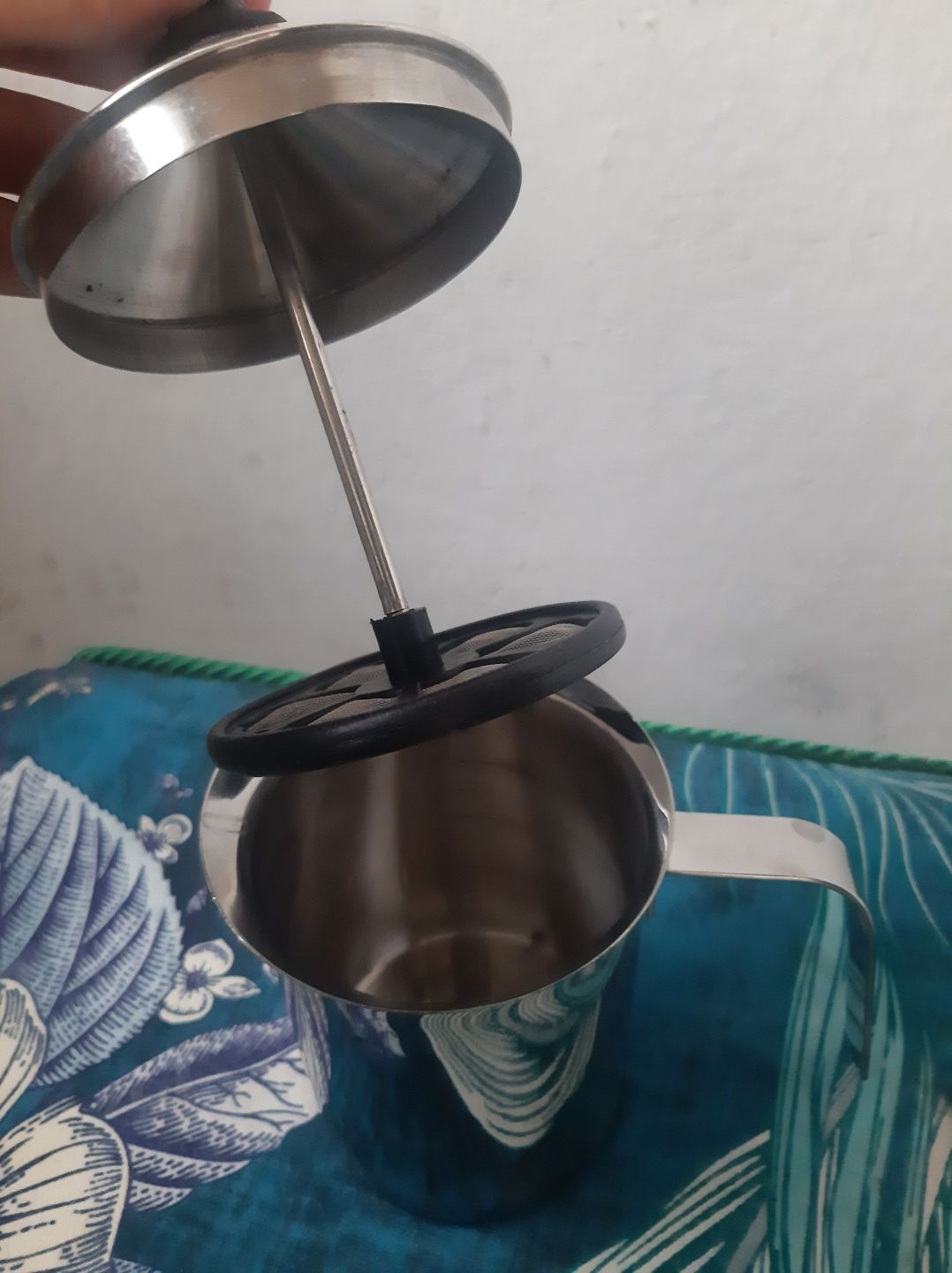 Spieniacz do mleka, dzbanek do spieniania mleka stalowy 400 ml