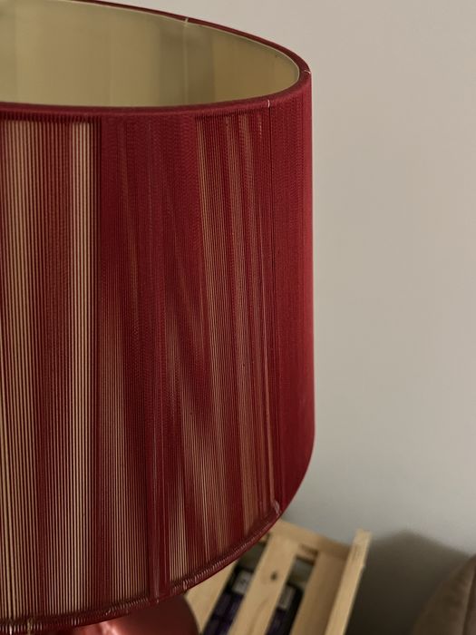 MARKSLOJD szwecka Lampa nocna  stołowa  czerwona z abażurem  roras red
