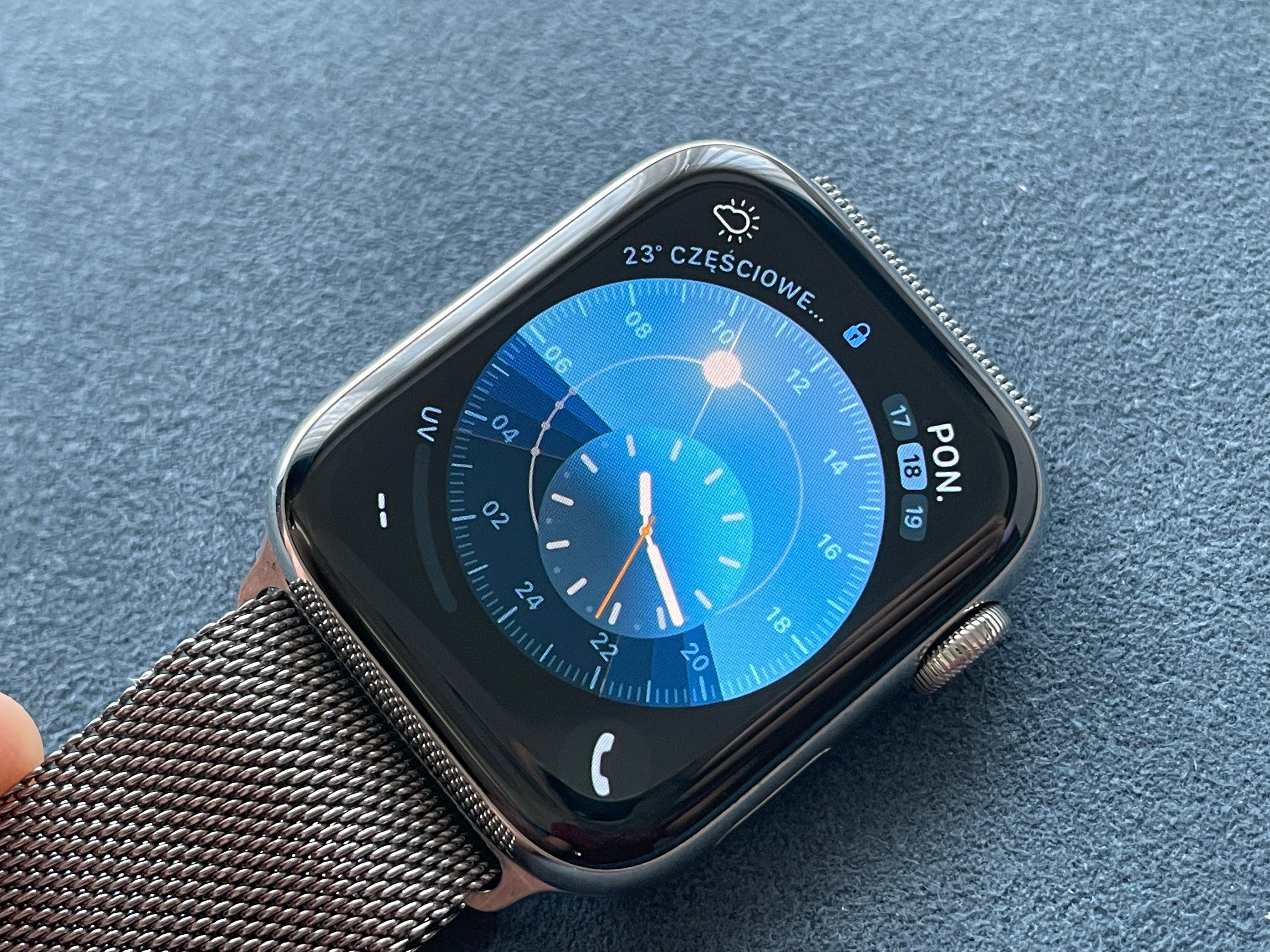 Apple Watch 5 cellular 44mm - stal nierdzewna + opaska sportowa