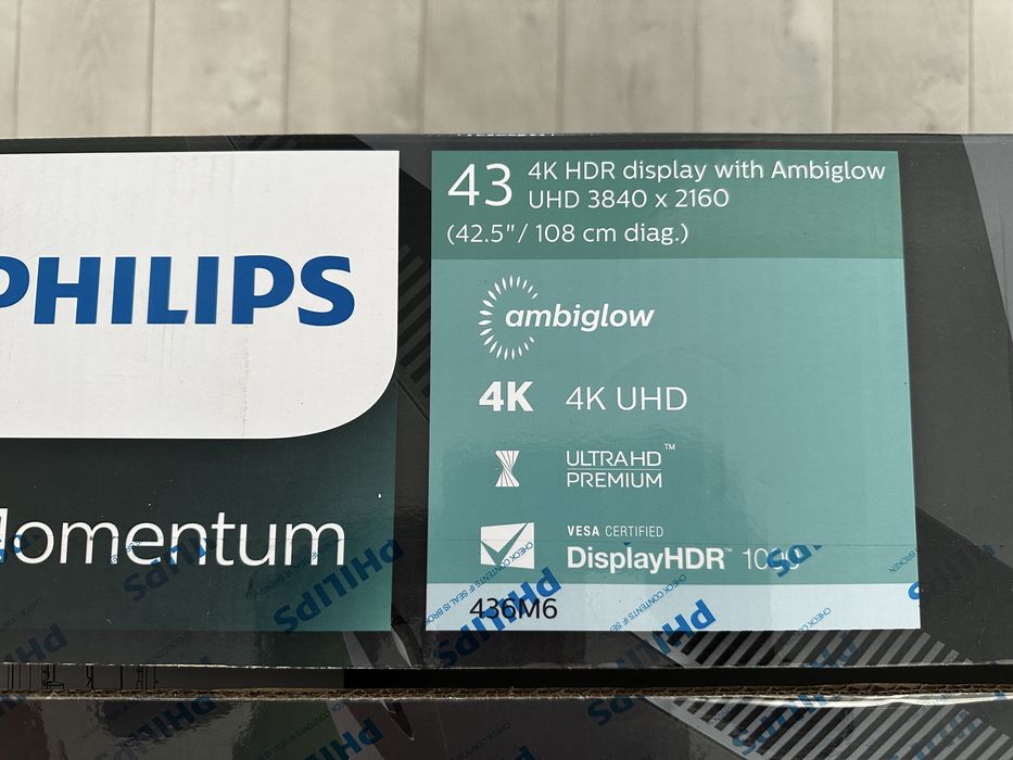 Philips Momentum 436M6  HDR 4K Ambiglow 43” UHD 3840x2160