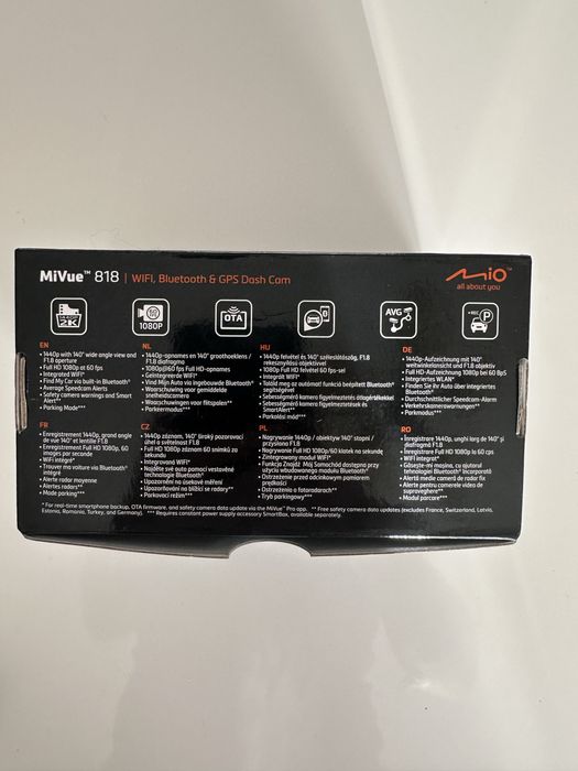 Wideorejestrator MIO -MiVue 818 WIFI,Bluetooth,GPS,Dash Cam