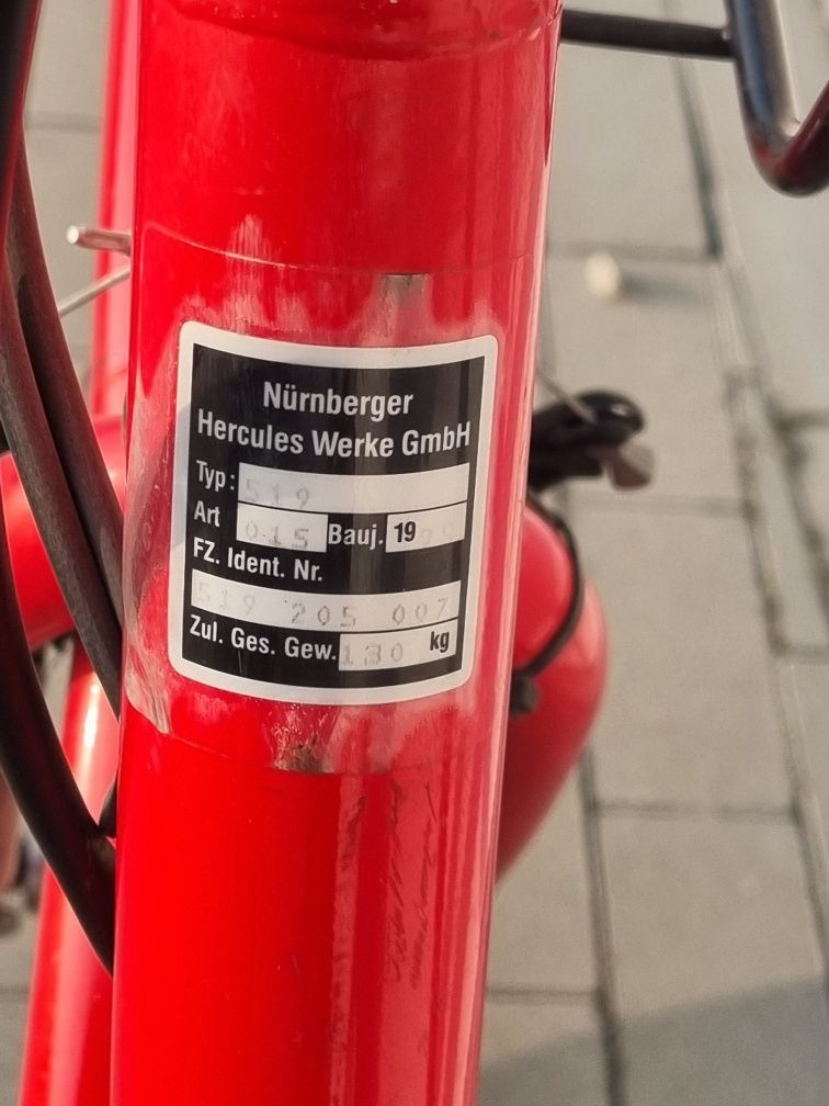Sachs 301 e-start Herkules rower z napędem spalinowym.