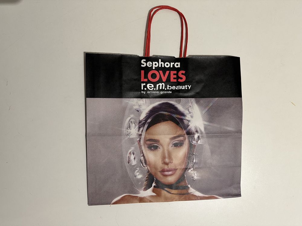 Torba siatka reklamówka Ariana grande rem beauty r.e.m