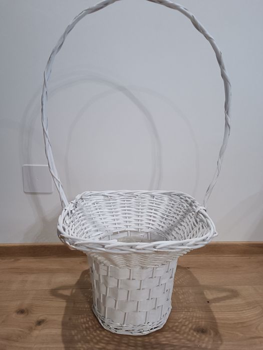 Kosze wiklinowe białe duże