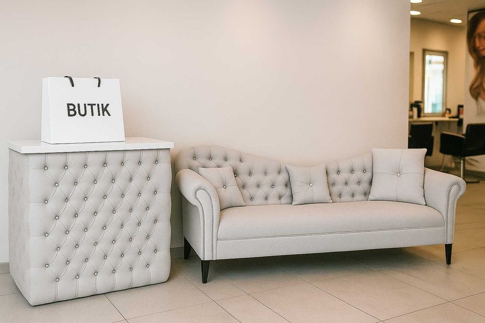 Lada recepcja do salonu kosmetycznego fryzjerskiego