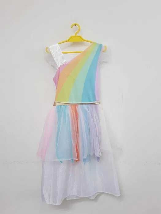 Sukienka przebranie Jednorożec unicorn rozmiar 116-128 cm. G063