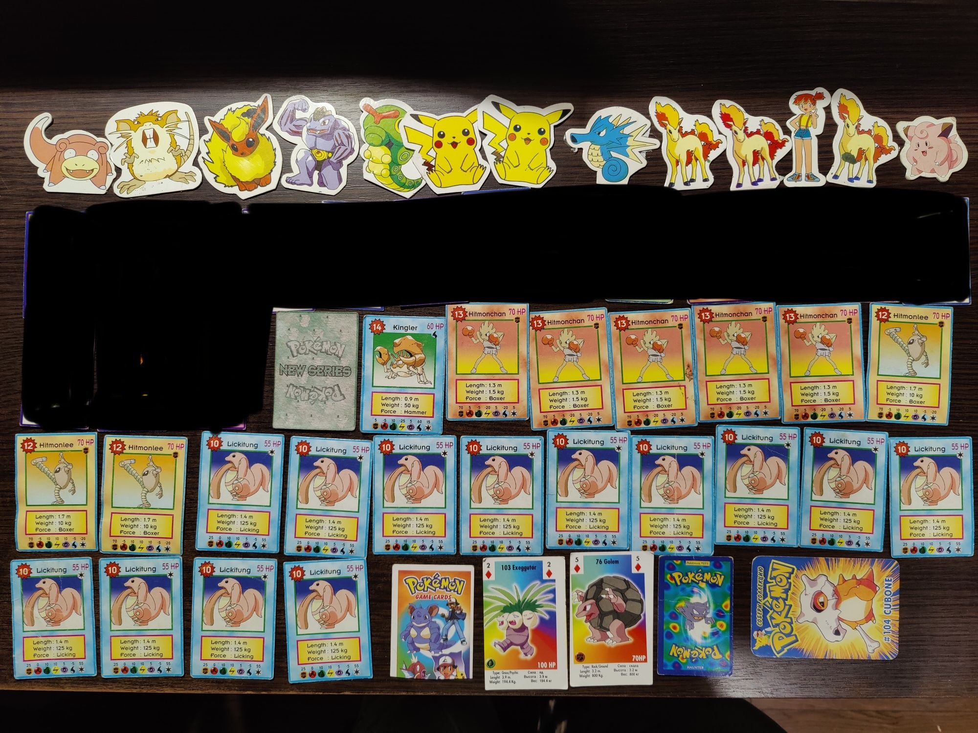 Наклейки, вкладыши, карточки, татушки Pokemon Покемон из 90-х и 00-х